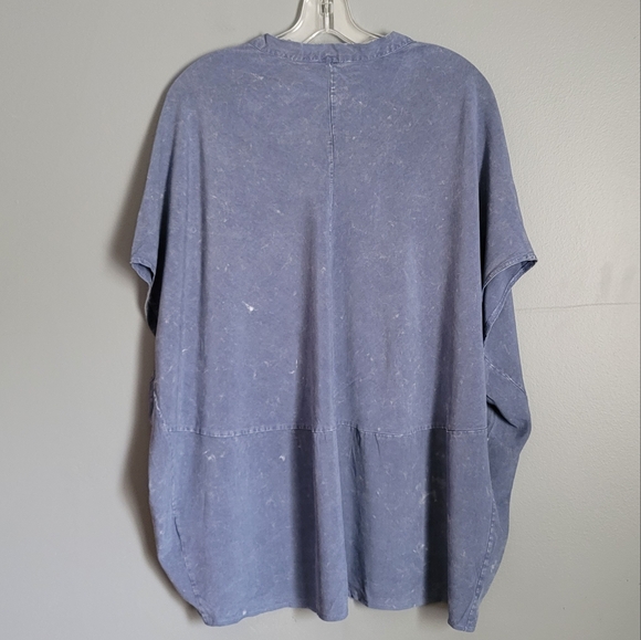 Easel Los Angeles Mineral Wash Denim Dynasty Oversized Top. Size S - Picture 6 of 9